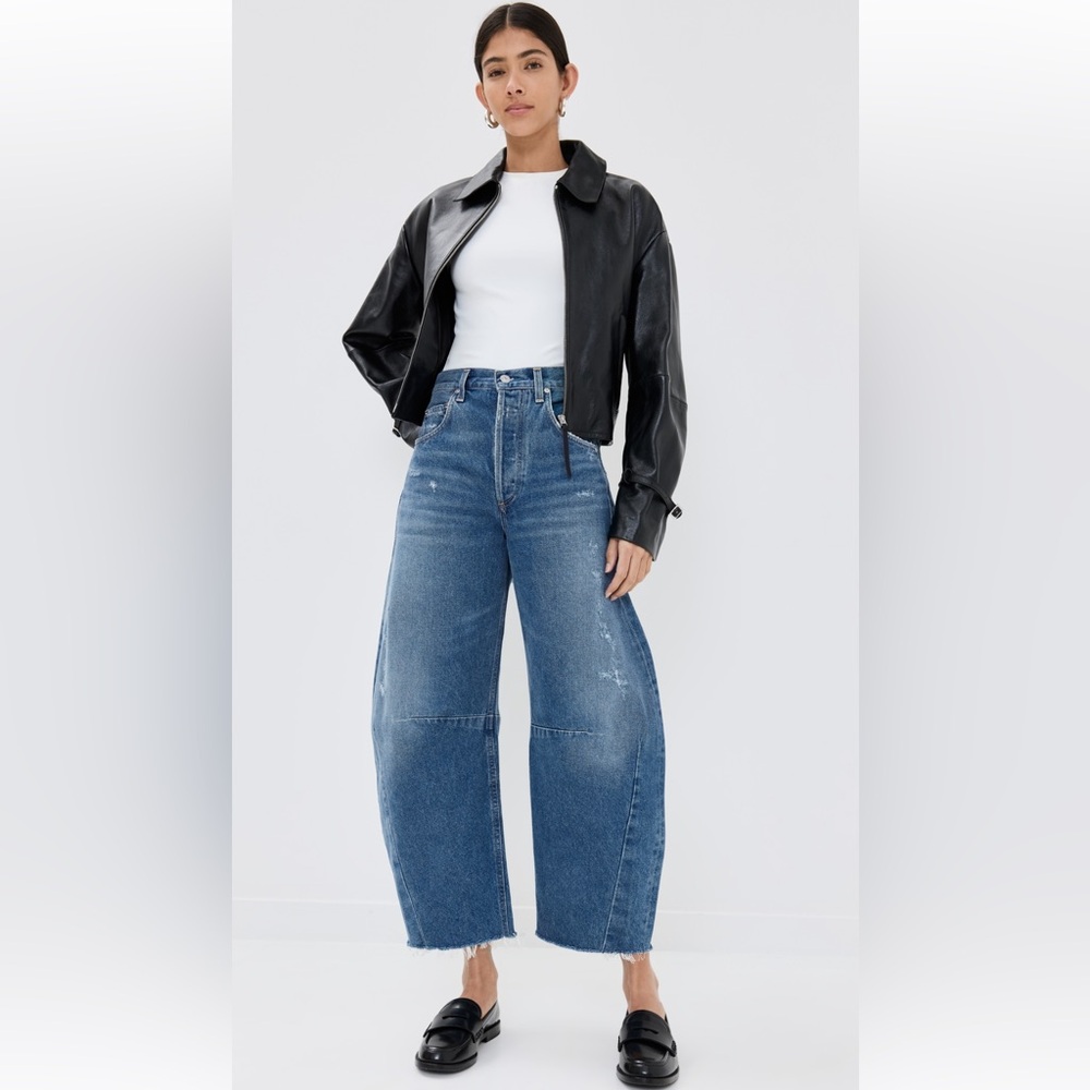 Women's Citizen of Humanity Horseshoe barrel Blue Wide-Leg Jeans size 27